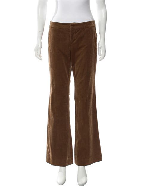 brown beige flare pants gucci corduroy|gucci trousers for women.